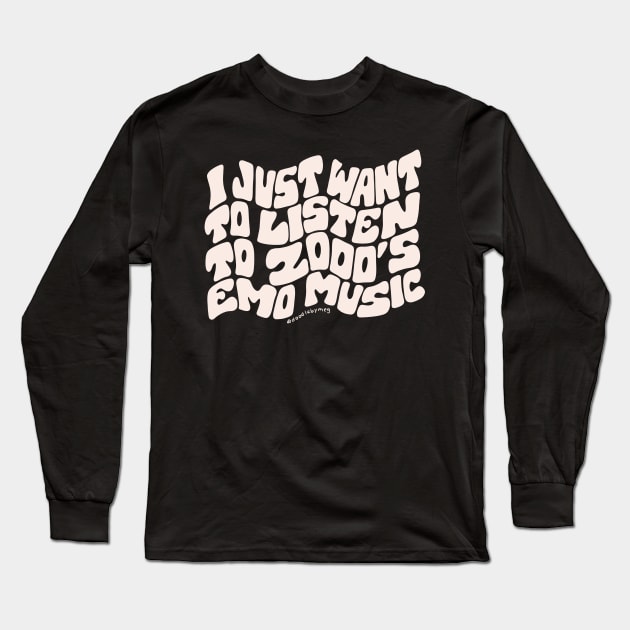 Emo Music Long Sleeve T-Shirt by Doodle by Meg